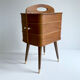 60s Portable Scandinavian Seamstress Worker, Wood