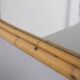 Vintage 1960s Italian design bamboo wall mirror