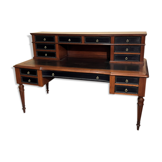 Flat desk stepped mahogany 19th