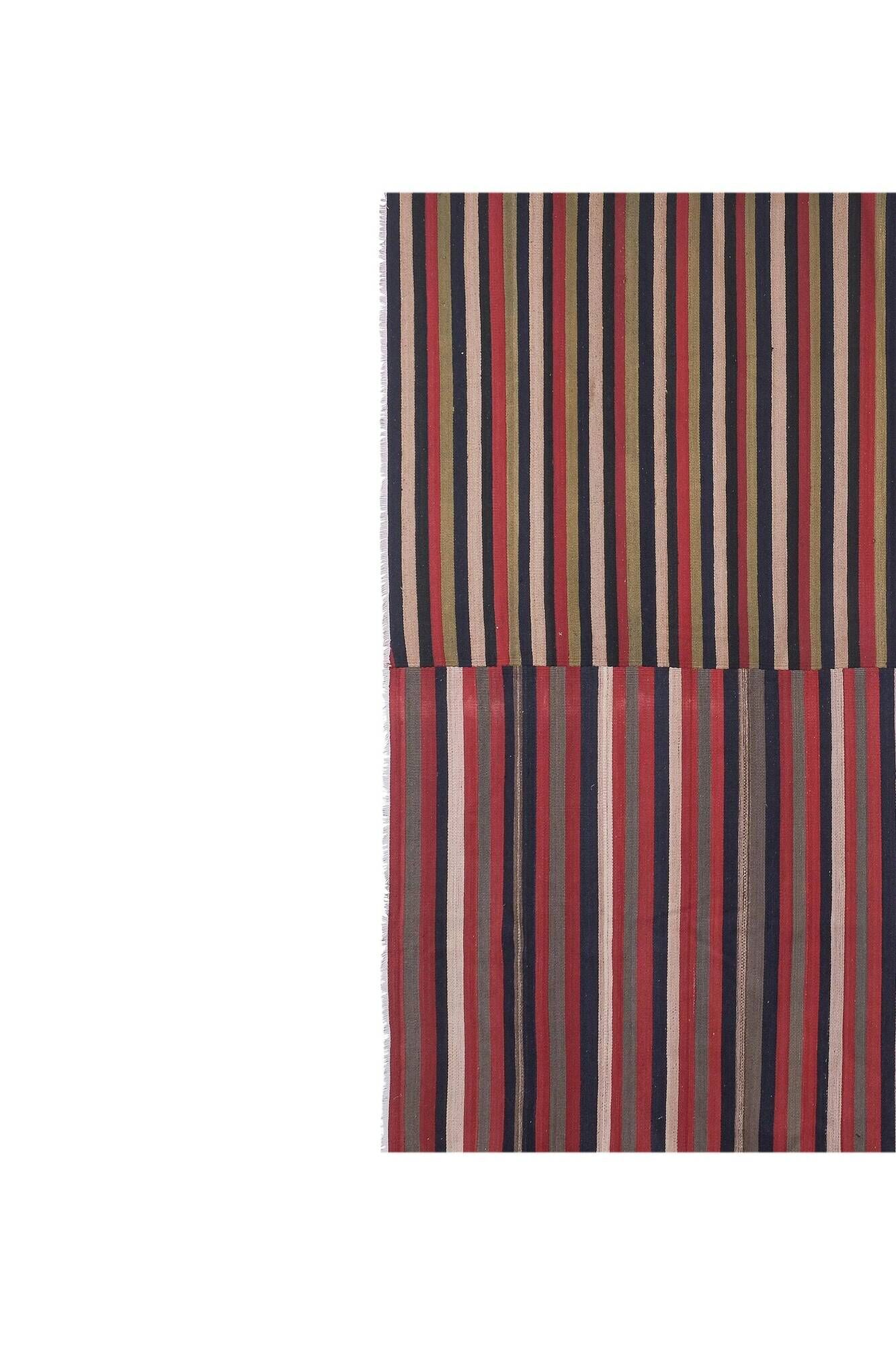 Vintage Turkish kilim handwoven 281x290 cm