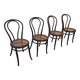 Chaises de salle à manger en hêtre courbé dans le style de Thonet, Italie, lot de 4