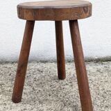 Vintage brutalist tripod stool