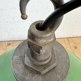 Industrial Green Enamel Factory Pendant Lamp from Revo, 1950s