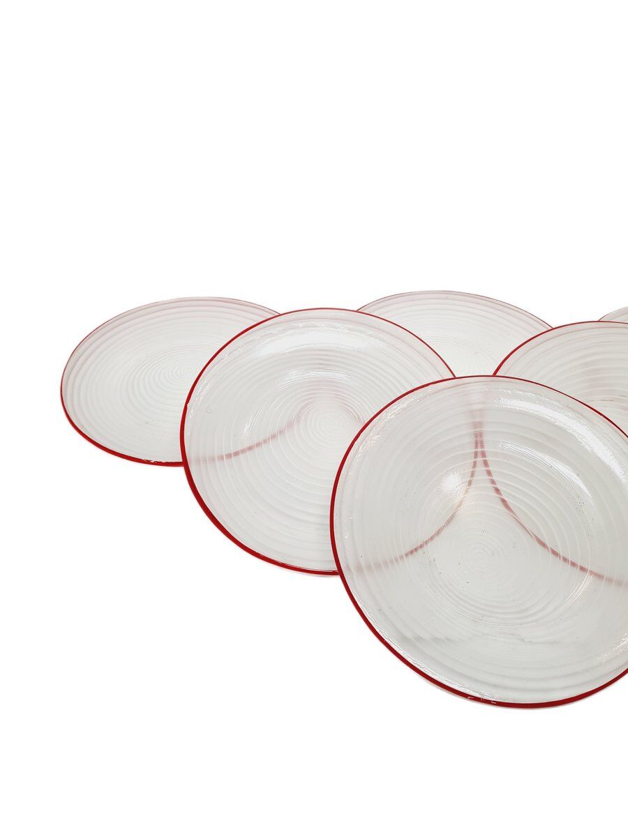 Rotor dessert set by J. Drost for Ząbkowice Gospodarcza Huta, Poland, 1970s, set of 6
