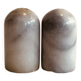 Salière et poivrière en marbre