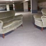1/3 fauteuils Danois année 50 à Oreilles