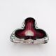 Trilobe Murano Sommerso Ruby Red & Solid Crystal Pocket Vase