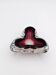 Trilobe Murano Sommerso Ruby Red & Solid Crystal Pocket Vase