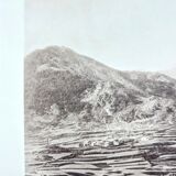 Gorge de la Têt, Pyrenees. Printed photo plate from 1937.