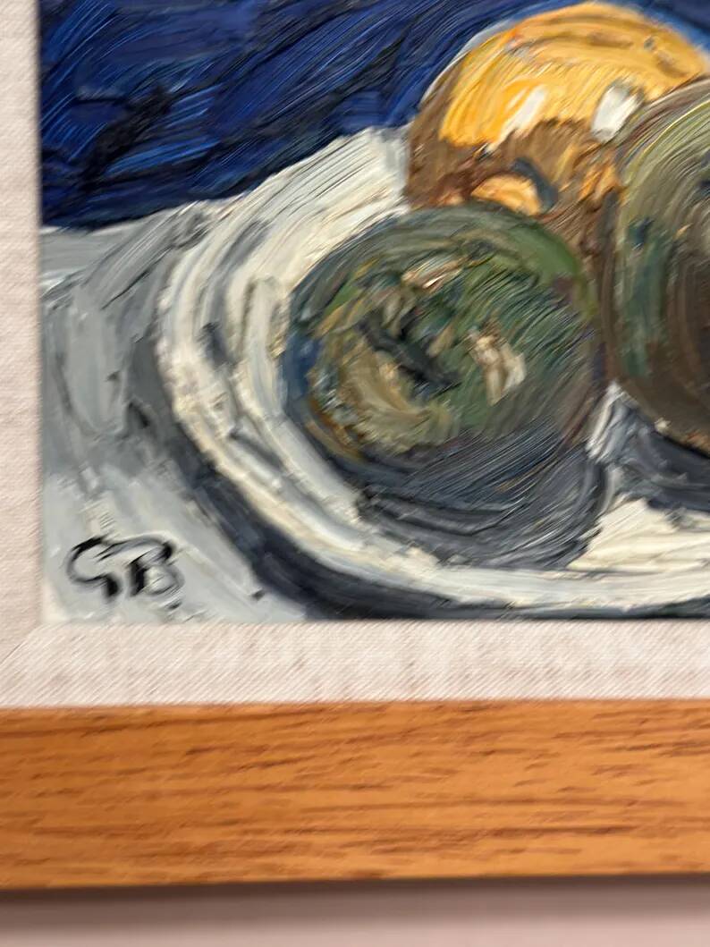 Original Swedish Oil on Panel – “Still Life” by Göran Brunius (1911–2005) – Signed