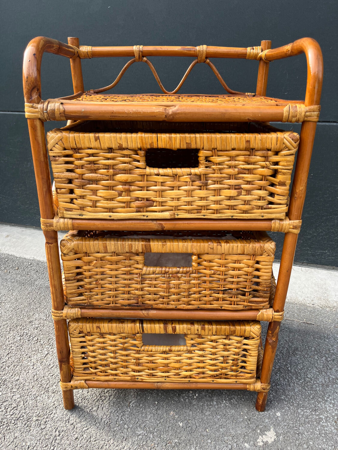 Rattan chest of drawers