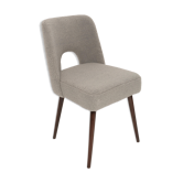 Chaise 'Shell' en Bouclé Gris, Europe, Années 1960