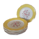 Set of 8 flat plates Lunéville model Sylvère