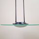 Vintage Italian Glass Disc UFO Pendant Lamp, 1980s