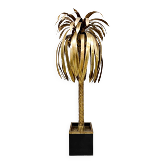 Vintage brass palmtree floor lamp Maison Jansen style