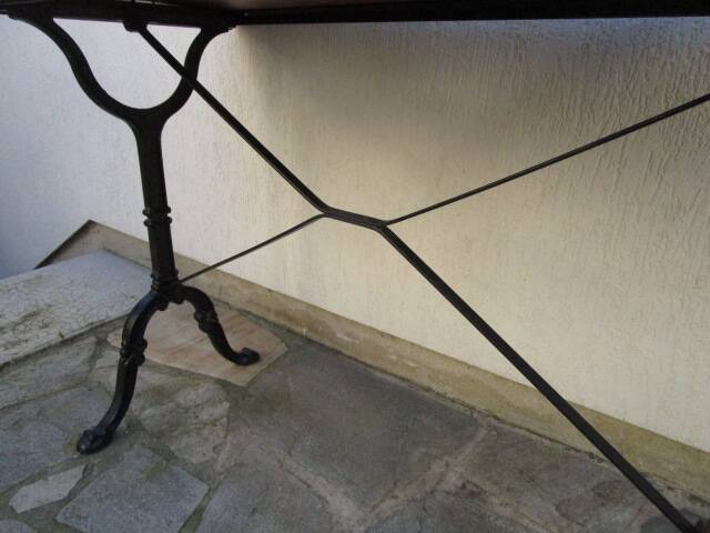 Antique rectangular bistro table