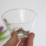 Set of 5 champagne glasses without foot, bistro style