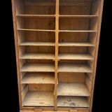 Oak double curtain file cabinet from the 1940s