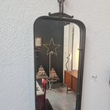 Brutalist wrought iron mirror from the 50s