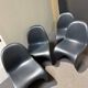 4 chaises Panton par vitra noires mates