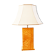 Vintage burl wood table lamp, 1970s