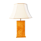 Vintage burl wood table lamp, 1970s