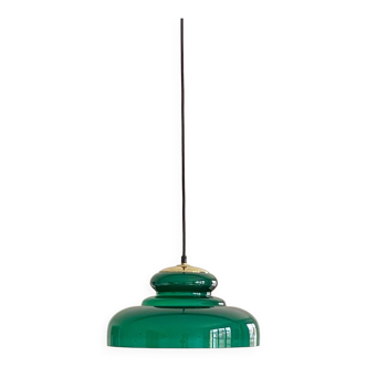 Suspension en opaline verte vintage décoration luminaire lustre