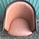 Lot of 2 armchairs and a sofa from Baumann in black wood and marble rose leather