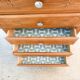 Art Deco chest of drawers with 6 oak drawers, claw feet, 1930s/40s.