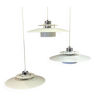 Trio of Scandinavian design pendant lights.