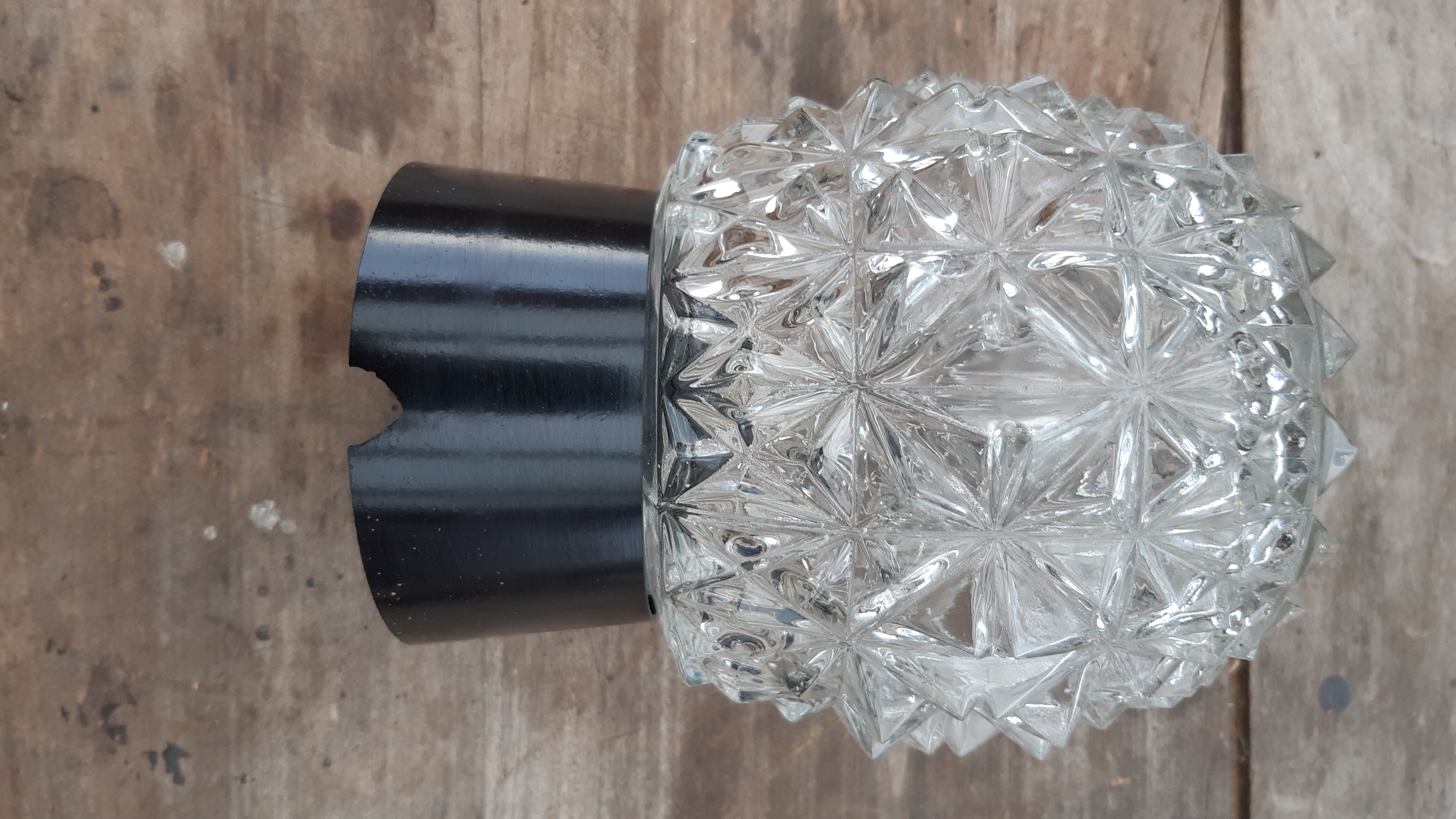 chiseled glass sconce 1970