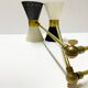 Italian articulated double wall light from the 50s