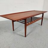 Scandinavian coffee table in Grete Jalk teak for Glostrup, Denmark 60s