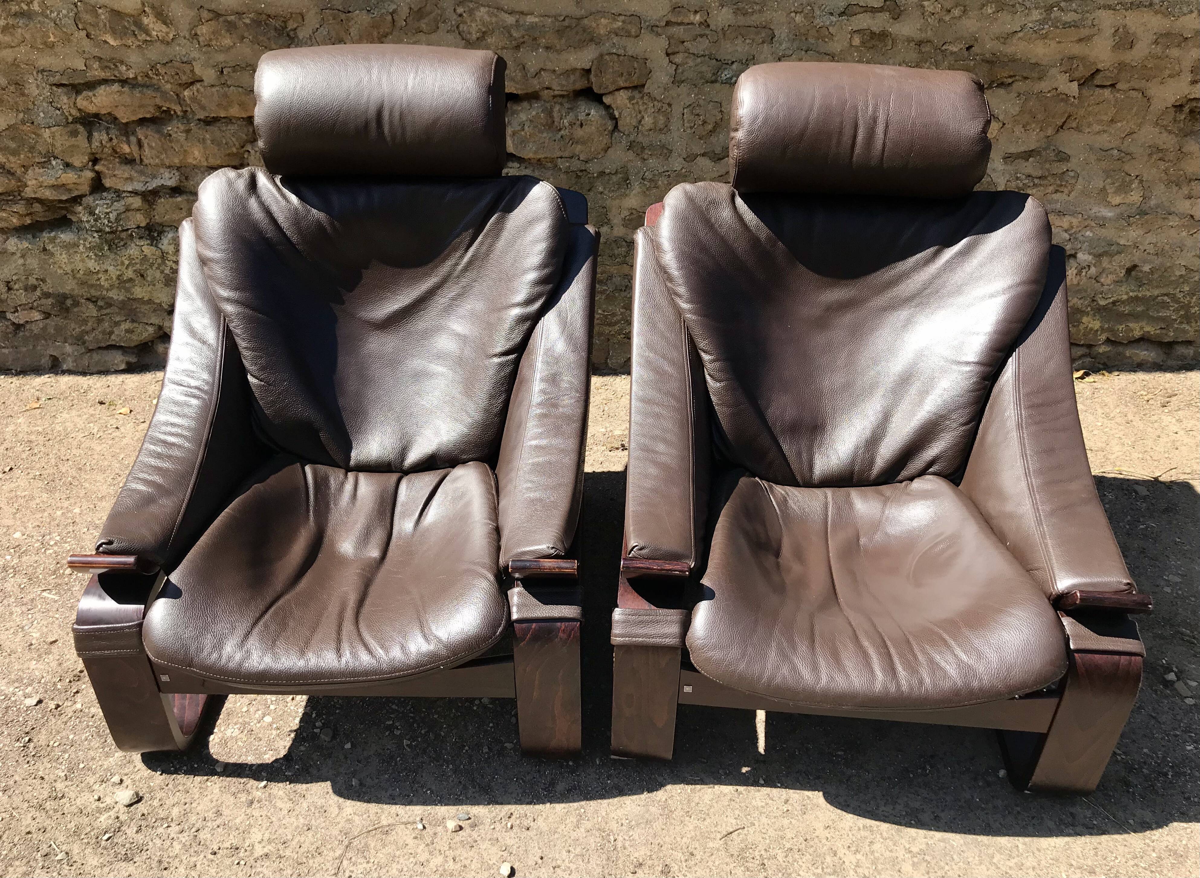 Pair of Ake Fribyter armchairs for Nelo 70s