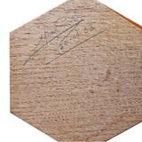 Hexagonal wooden vase