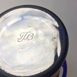 Signed Baccarat crystal overlay vase, 1940s