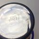 Baccarat crystal vase overlay, signed, 1940s.
