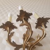 Art Deco brass wall sconces