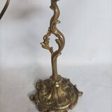 Old small bronze lamp in Louis XV / Rocaille style in working order