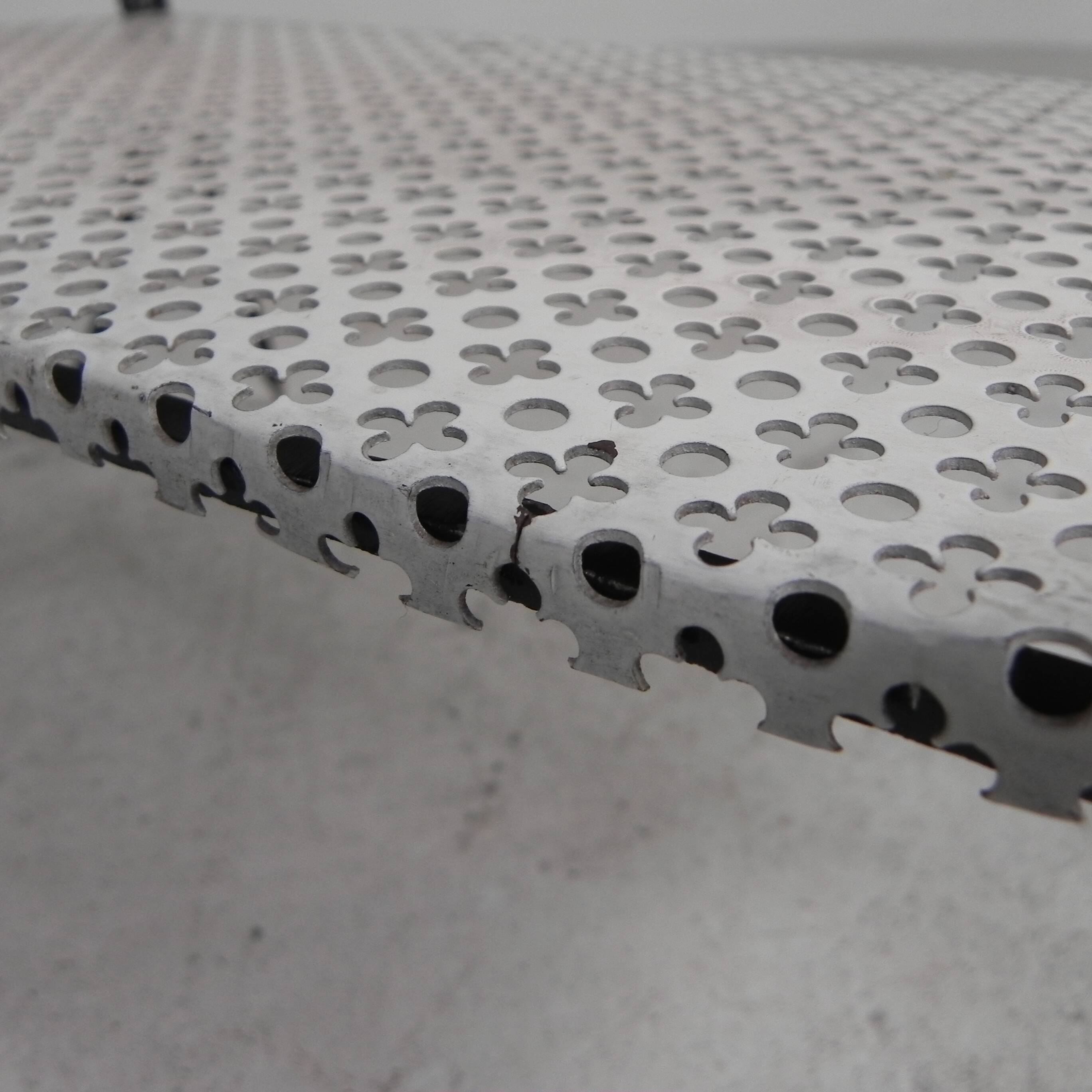 Vintage sculptural steel, (Mategot style) side table, 1950s