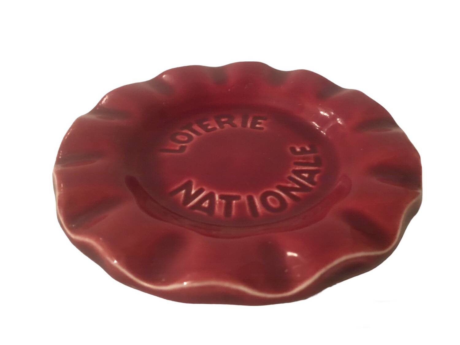National Lottery advertising ashtray