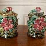 Pots in slurry flowers in relief