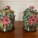 Pots en barbotine fleurs en relief
