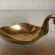 Zoomorphic swan brass trinket tray/ring holder