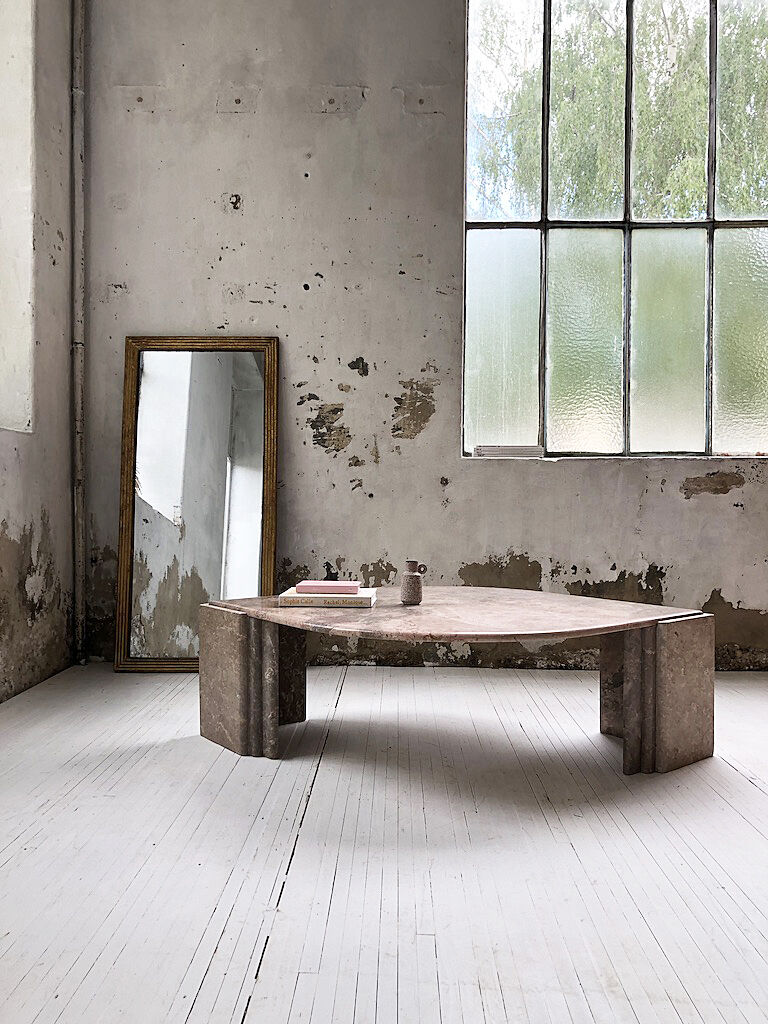 Roche Bobois pink marble table