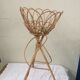 Porte plante en rotin et bambou vintage 1960