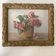 Old pastel bouquet of flowers framed in art nouveau style