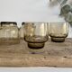 4 verres fumés vintage