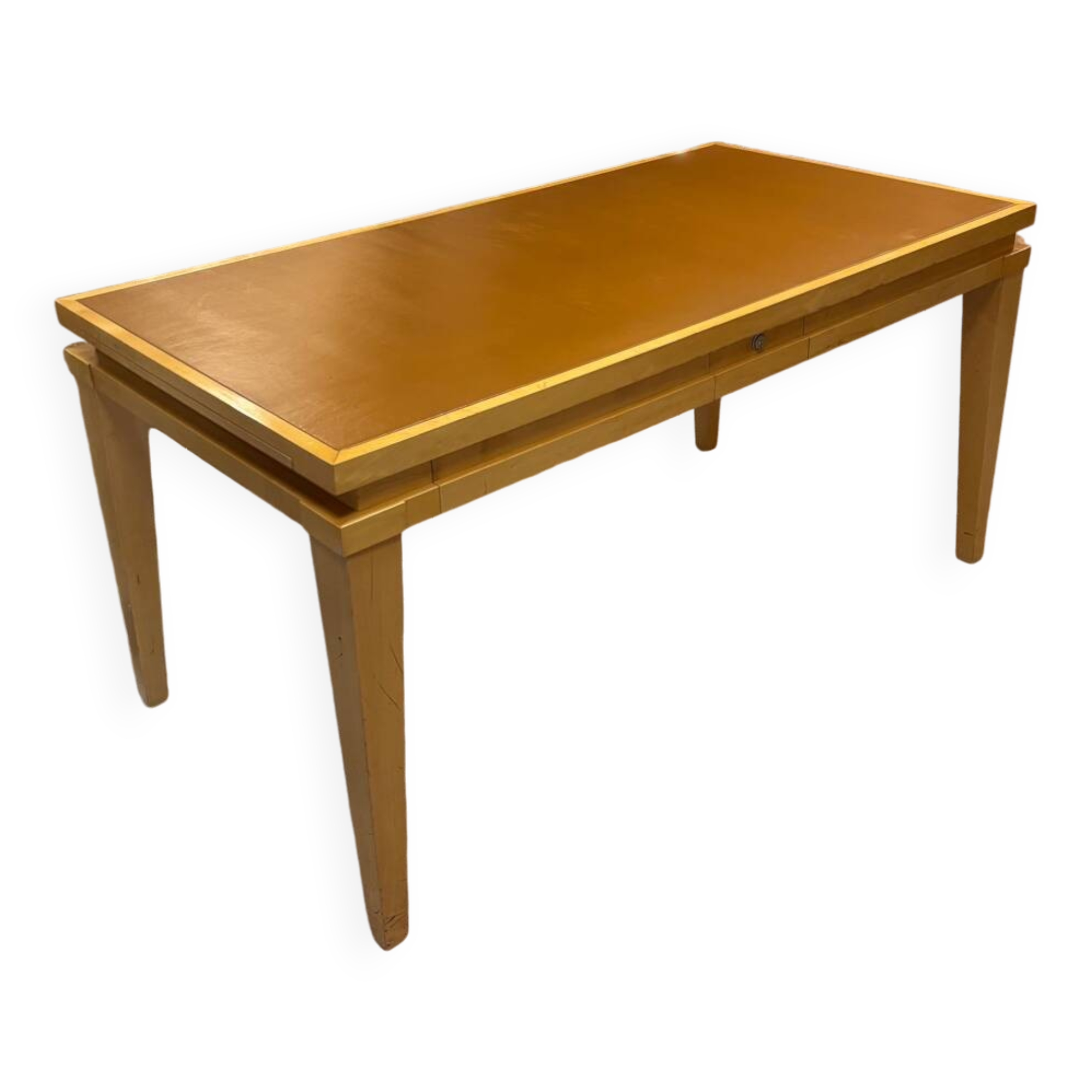 Flat desk from a French institution stamped Philippe Hurel