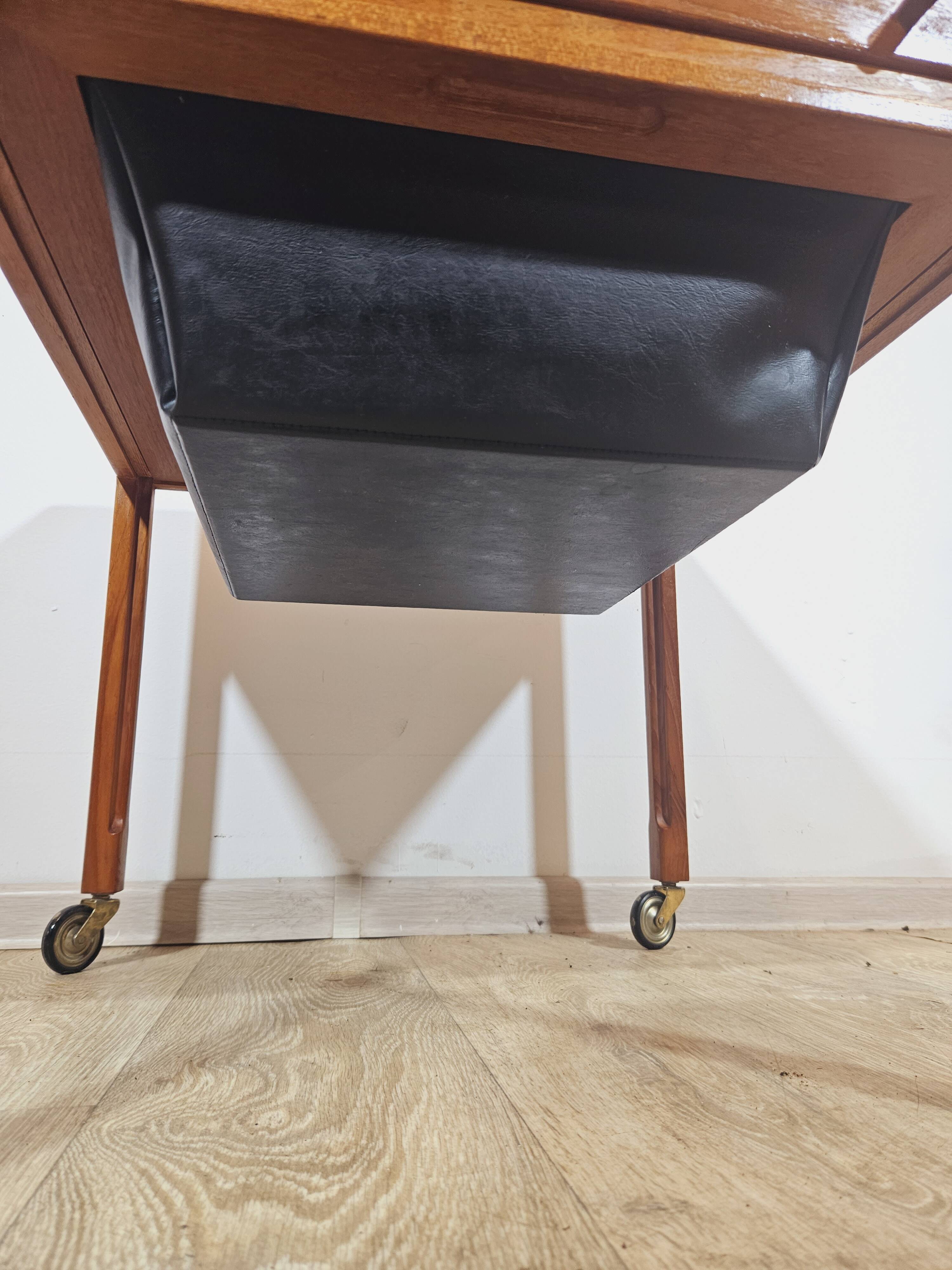 Sewing,Teak, Mid-Century Modern table, Denmark, 1950s/60s.